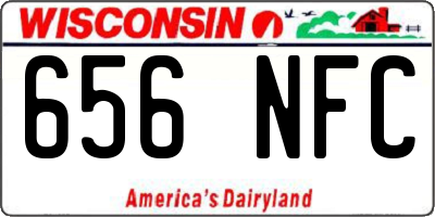 WI license plate 656NFC