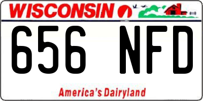 WI license plate 656NFD