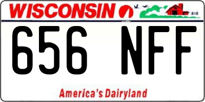 WI license plate 656NFF