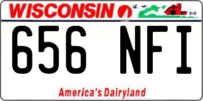 WI license plate 656NFI
