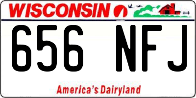 WI license plate 656NFJ