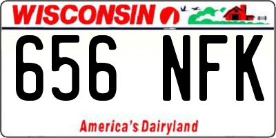 WI license plate 656NFK