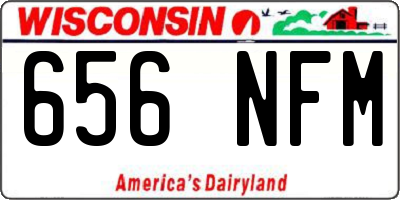 WI license plate 656NFM
