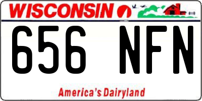 WI license plate 656NFN