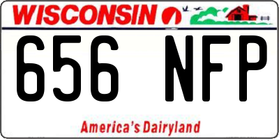 WI license plate 656NFP