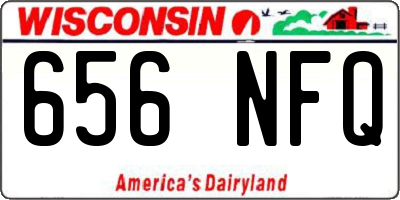 WI license plate 656NFQ