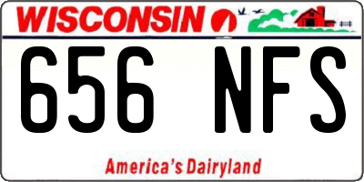 WI license plate 656NFS