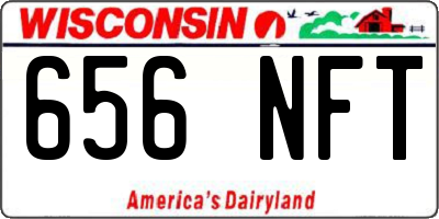 WI license plate 656NFT