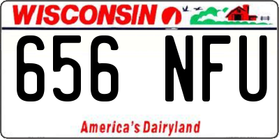 WI license plate 656NFU