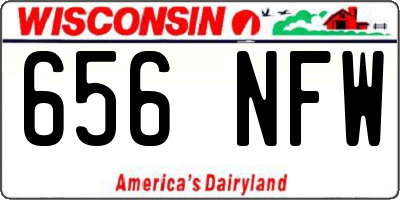 WI license plate 656NFW