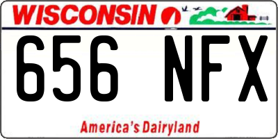 WI license plate 656NFX