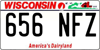 WI license plate 656NFZ