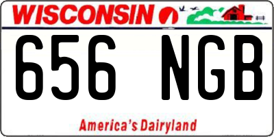 WI license plate 656NGB