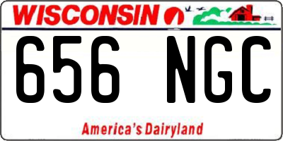 WI license plate 656NGC
