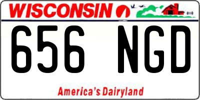 WI license plate 656NGD
