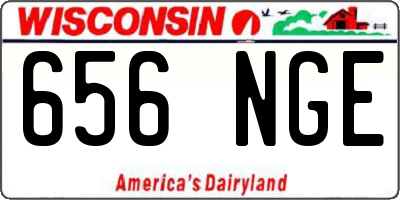 WI license plate 656NGE