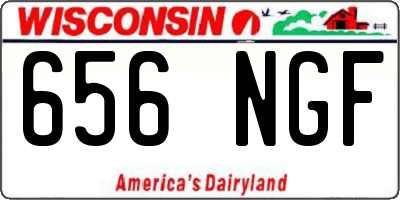 WI license plate 656NGF