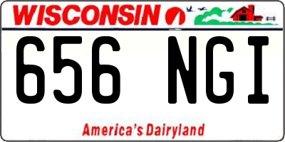 WI license plate 656NGI