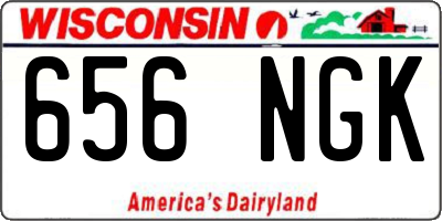 WI license plate 656NGK