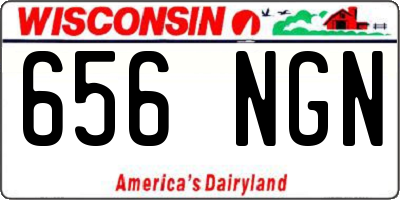 WI license plate 656NGN