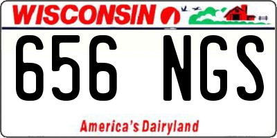 WI license plate 656NGS