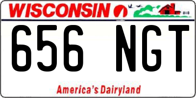 WI license plate 656NGT