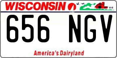 WI license plate 656NGV