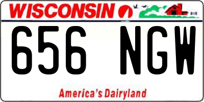 WI license plate 656NGW