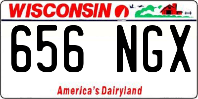 WI license plate 656NGX