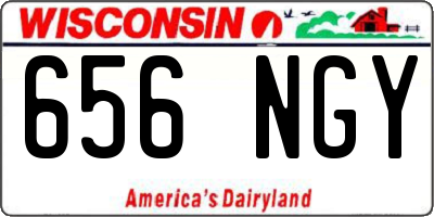 WI license plate 656NGY