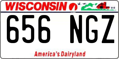 WI license plate 656NGZ