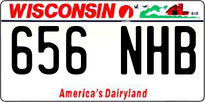 WI license plate 656NHB