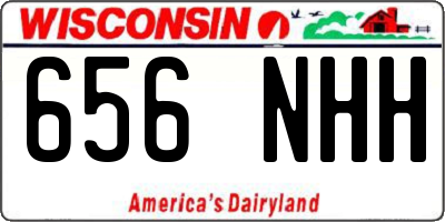 WI license plate 656NHH