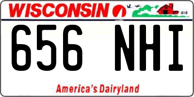WI license plate 656NHI