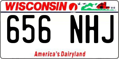 WI license plate 656NHJ