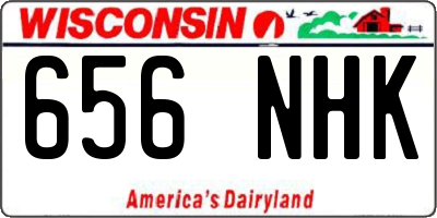 WI license plate 656NHK