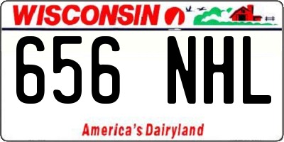 WI license plate 656NHL