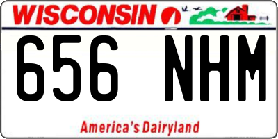 WI license plate 656NHM