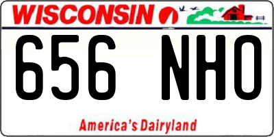 WI license plate 656NHO