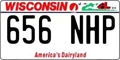 WI license plate 656NHP