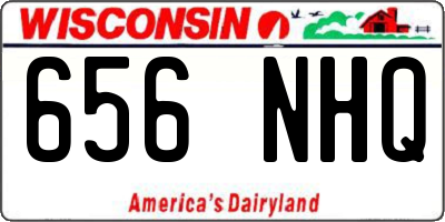 WI license plate 656NHQ