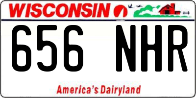 WI license plate 656NHR