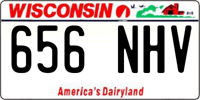 WI license plate 656NHV