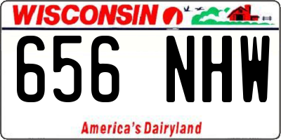 WI license plate 656NHW