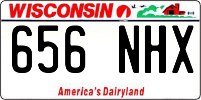 WI license plate 656NHX