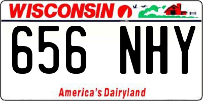 WI license plate 656NHY