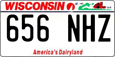 WI license plate 656NHZ