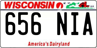 WI license plate 656NIA