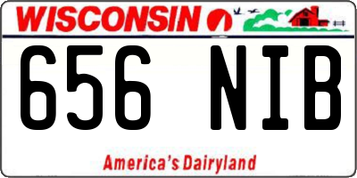 WI license plate 656NIB