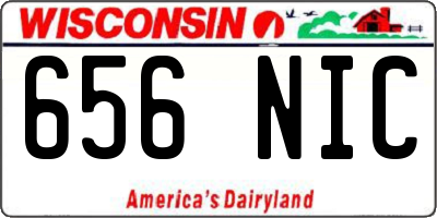 WI license plate 656NIC